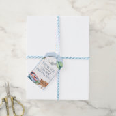 We’re Reel Excited, fishing-themed baby shower Cadeaulabel (Met Touw)