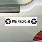 We Recyclen Bumpersticker (Op auto)