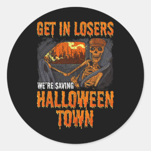 We redden Halloween Town. Ronde Sticker