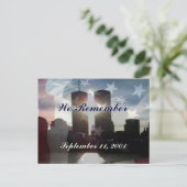 We Remember September 11th Postcard Briefkaart (Staand voorkant)