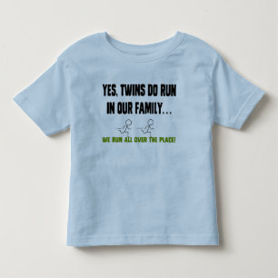 We rennen door de hele plaats! kinder shirts