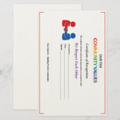 We Respect Each Other-certificaat briefpapier (Voorkant / Achterkant)
