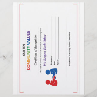 We Respecteren Elkaar Certificaat Briefpapier Briefhoofd