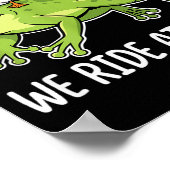 We Ride At Dawn Funny Duck Riding Frog Chaotic Ani Poster (Hoek)