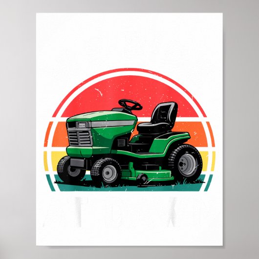 We Ride At Dawn Riding Lawn Mower Toddler Funny Mo Poster (Voorkant)