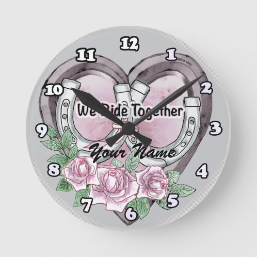 we ride together clock ronde klok (Voorkant)