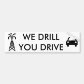 We rijden, jij rijdt witte Bumpersticker (Voorkant)