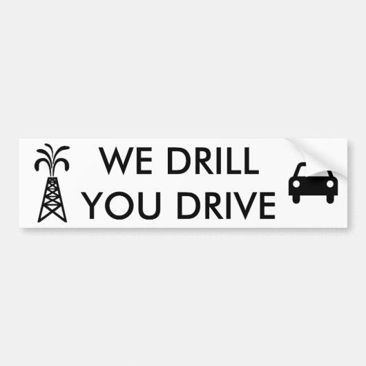 We rijden, jij rijdt witte Bumpersticker (Voorkant)