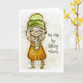 We Rise - Carte d'encouragement (vide à l'intérieu (Fleur jaune)