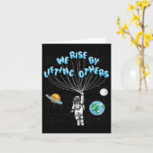 We Rise Motivational Quote - Clic Fit, Short Sleev Kaart (Gele Bloem)