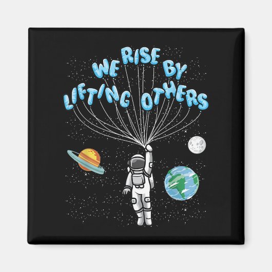 We Rise Motivational Quote - Clic Fit, Short Sleev Magneet (Voorkant)