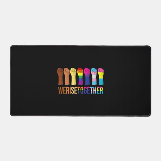 We Rise Together Black Lgbt Gay Pride Support Bureaumat (Voorkant)