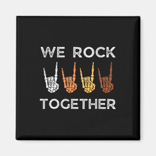 We Rock Samen Skelet Handen Rock Grappige Hallowee Magneet