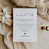 We Said I Do Elopement Reception Invitation