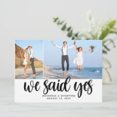 We Said Ja Elopement Feestje Aankondiging (Staand voorkant)