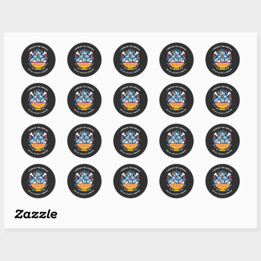 We schreeuwen allemaal zwijgend ronde sticker (Vel)