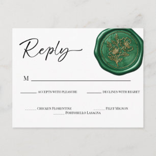 We Seal the Deal Vintage Waszegel RSVP Antwoord Briefkaart