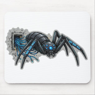 We See All – Surveillance Cyber Spider Drone T-Shi Muismat