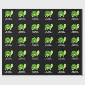 We Shell Overcome Funny Tortoise Pun Dark BG Cadeaupapier (Vlak)