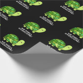 We Shell Overcome Funny Tortoise Pun Dark BG Cadeaupapier (Hoek)