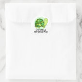 We Shell Overcome Funny Tortoise Pun Ronde Sticker (Tas)