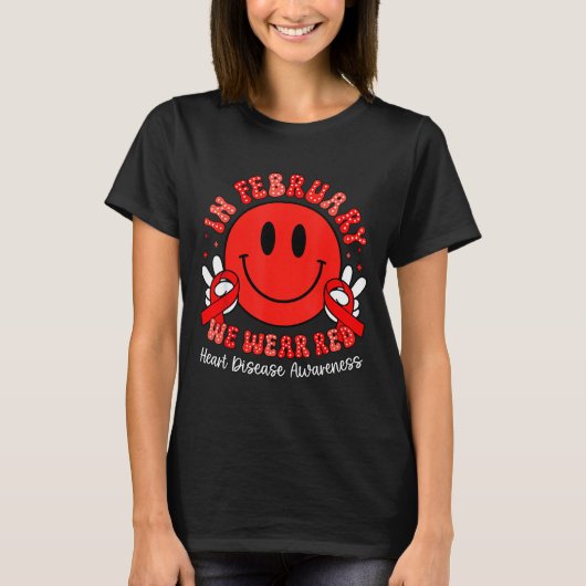 We Shirt Februari Rode Chd Bewustzijn Hart (Voorkant)