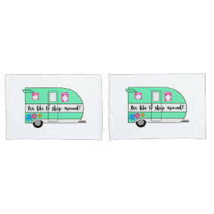 "We slapen graag rond" Camper Pillow-Hoesjes Kussensloop