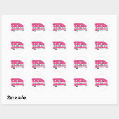 "We slapen graag rond" Camper stickers (Vel)
