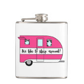 "We slapen graag rond!" Heupfles (Voorkant)