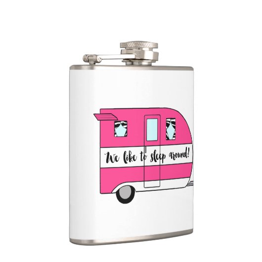 "We slapen graag rond!" Heupfles (Rechts)