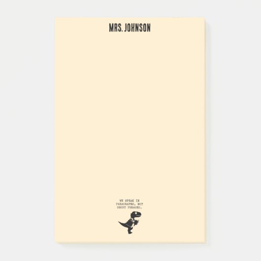 We Spreken In Alinea's Niet In Korte Zinnen Post-it® Notes (Voorkant)