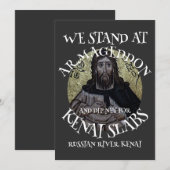 WE STAAN BIJ ARMAGEDDON EN DIP NET ZALM KAART (Voorkant / Achterkant)