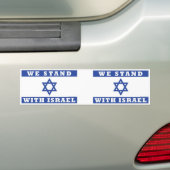 We staan bij Israël! Bumpersticker (Op auto)