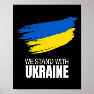 We Staan Met Oekraïne - Red Oekraïne - Stop Oorlog Poster