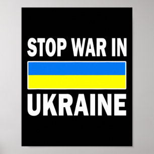 We Staan Met Oekraïne Vrij Oekraïne Stop Oorlog In Poster