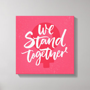 We staan samen canvas afdruk