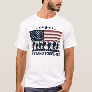 We staan samen met de troepen t-shirt