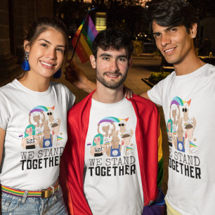 We staan samen voor de eenheid van LGBTQ-mensen T-shirt
