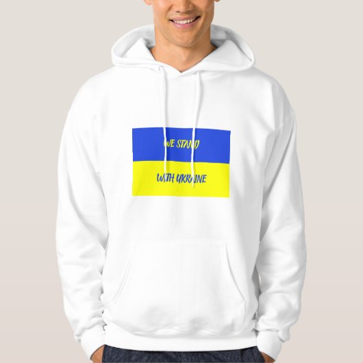 We staan voor de Oekraïense vlag T-Shirt (Voorkant)