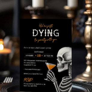 We Sterven Om Met Jou Te Feesten Halloween Feest Kaart