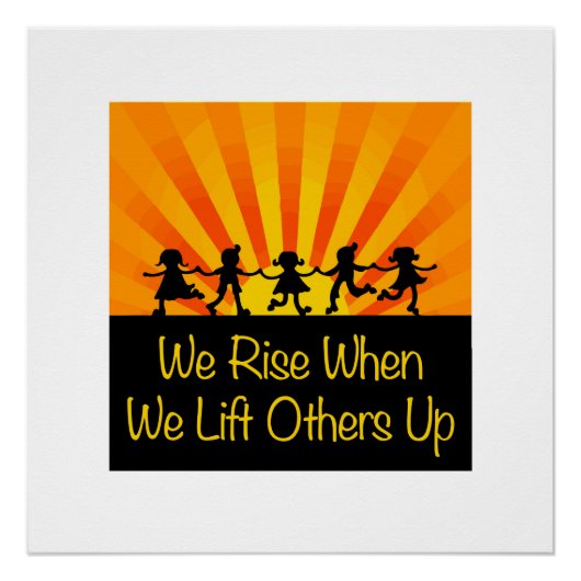 We stijgen als we anderen optillen perfect poster (Voorkant)