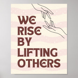 We stijgen door het Poster van anderen op te heffe