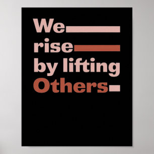 We stijgen op door anderen op te tillen en inspire poster