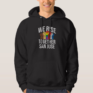 We stijgen samen San Jose LGBTQ California Pride M Hoodie