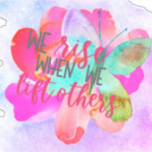 We stijgen wanneer we anderen vlindermuur sticker  (Voorkant)