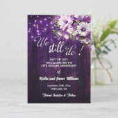 We Still Do 10th Wedding Anniversary String Lights Save The Date (Staand voorkant)