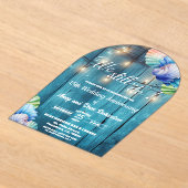 We Still Do 15th Wedding Anniversary String Lights Acryl Uitnodigingen (Laagn)