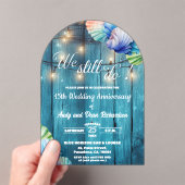 We Still Do 15th Wedding Anniversary String Lights Acryl Uitnodigingen (Insitu (Draagbaar))