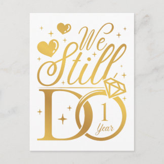We Still Do 1 Jaar Trouwdag Briefkaart