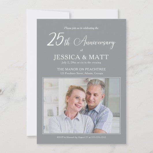 We Still Do 25th Wedding Anniversary Celebration Kaart (Achterkant)